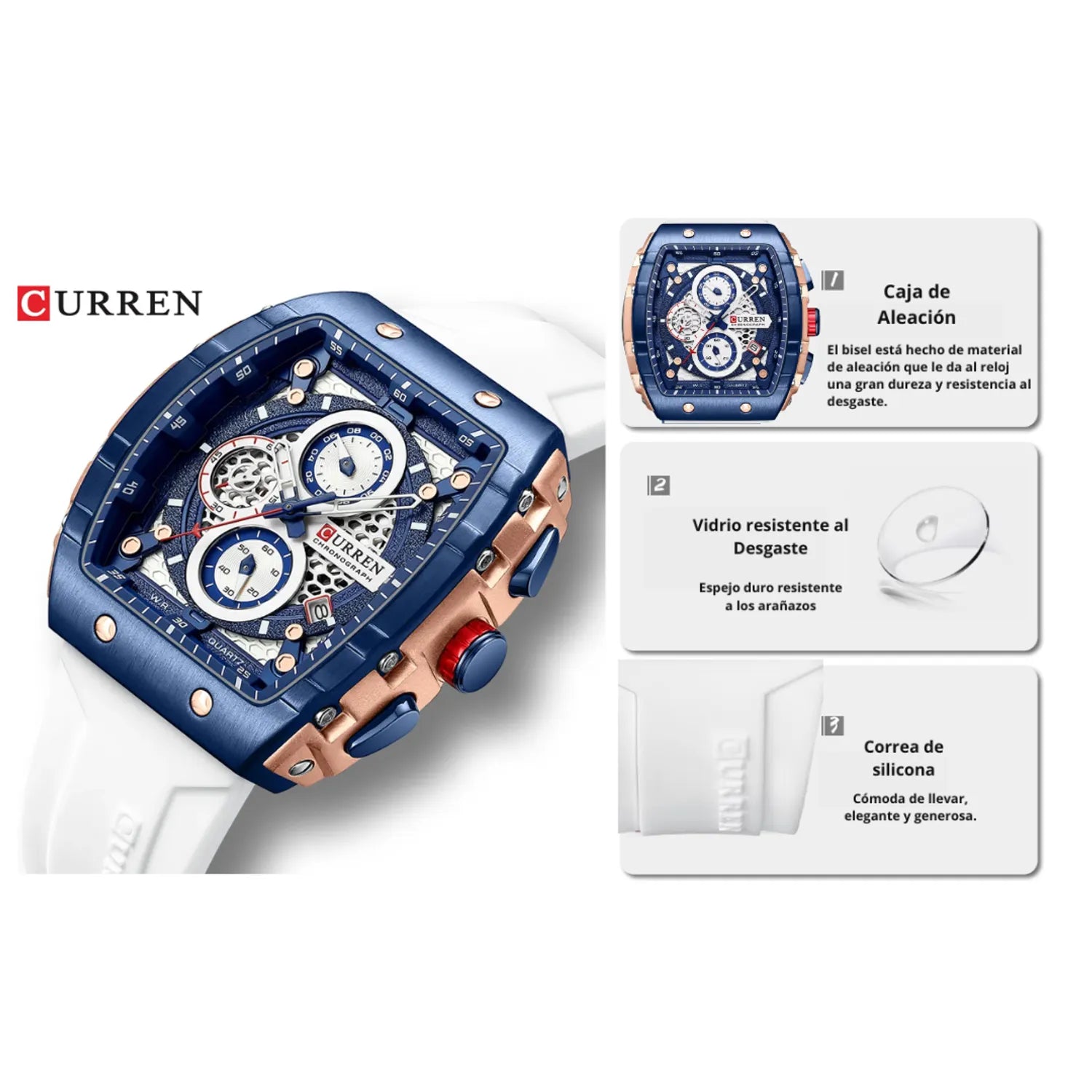 Reloj Curren 8442 Blanco