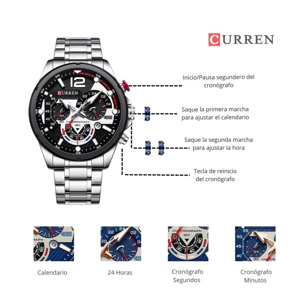 Reloj Curren 8395 Plateado